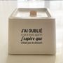 Objets personnalisables - Bougie en béton à message - TOUT EST DIT