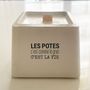 Objets personnalisables - Bougie en béton à message - TOUT EST DIT