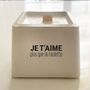 Objets personnalisables - Bougie en béton à message - TOUT EST DIT