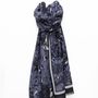 Foulards et écharpes - Chèche en laine mélangée GENZO marine - MONSIEUR CHARLI