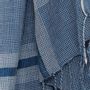 Scarves - MAXENCE blue wool scarf - MONSIEUR CHARLI