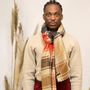 Scarves - LARGO beige acrylic and wool scarf - MONSIEUR CHARLI