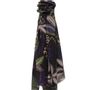 Scarves - PRODIGE black wool and modal scarf - MONSIEUR CHARLI