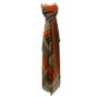 Scarves - PLACIDE orange cashmere and modal scarf - MONSIEUR CHARLI