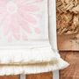 Fabrics - Pink Tenango Embroidered Bed Runner - HUAKAL