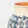 Pièces uniques - Vase en argile peinte — Poisson bleu - HUAKAL
