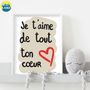 Poster - Je t'aime de tout ton cœur - NIKOLE & RUBEN