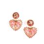 Bijoux - Boucles d'oreilles coeur brodées - I WAS A SARI