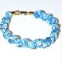 Bracelets - Upcycled fabric bracelets — macrame, charms & sari tassels - I WAS A SARI