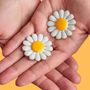 Bijoux - Boucle d'Oreille CLAP - DAISY - pâquerette - bijou - CLAP PARIS