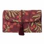 Bags and totes - Jewelry Pouch Audrey Burgundy & Fern - PALAIS SUSTAINABLE LUXURY