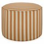 Ottomans - Pouf Jackie Caramel & Ecru - PALAIS SUSTAINABLE LUXURY