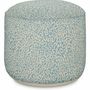 Outdoor decorative accessories - Outdoor pouf Maya Ice & Ecru - PALAIS SUSTAINABLE LUXURY