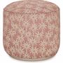Outdoor decorative accessories - Outdoor pouf Laura Rose & Ecru - PALAIS SUSTAINABLE LUXURY