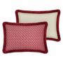 Garden textiles - Cushion Janis Bordeaux & Pink - PALAIS SUSTAINABLE LUXURY