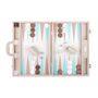 Leather goods - Backgammon Beige - Vegan lizard leather - Large - Games - VIDO LUXURY BOARD GAMES
