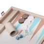 Leather goods - Backgammon Beige - Vegan lizard leather - Large - Games - VIDO LUXURY BOARD GAMES