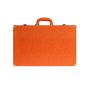 Leather goods - Orange Tangelo Backgammon Game - Large Vegan Alligator Leather - VIDO LUXURY BOARD GAMES