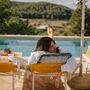 Garden textiles - Bolster Maya Ice & Ecru - PALAIS SUSTAINABLE LUXURY