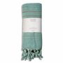 Serviettes de bain - FOUTA EN COTON BIOLOGIQUE - COLLECTION DOLCE - COULEUR JADE - KARAWAN AUTHENTIC