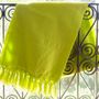 Serviettes de bain - FOUTA EN COTON BIOLOGIQUE - couleur BASILIC - KARAWAN AUTHENTIC