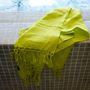 Serviettes de bain - FOUTA EN COTON BIOLOGIQUE - couleur BASILIC - KARAWAN AUTHENTIC