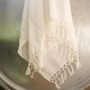 Serviettes de bain - FOUTA EN COTON BIOLOGIQUE - couleur BLANC - KARAWAN AUTHENTIC