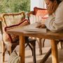 Garden textiles - Double sided cushion Jackie Olive & Ecru x Rosita Olive & Rose - PALAIS SUSTAINABLE LUXURY