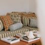Garden textiles - Double sided cushion Laura Olive & Spice x Jackie Olive & Ecru - PALAIS SUSTAINABLE LUXURY