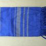Serviettes de bain - FOUTA TISSÉE EN COTON BIOLOGIQUE - COLLECTION GARDEN - COULEUR BLUEBERRY - KARAWAN AUTHENTIC
