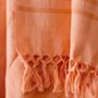 Serviettes de bain - FOUTA TISSÉE EN COTON BIOLOGIQUE - COLLECTION GARDEN - COULEUR CORAL - KARAWAN AUTHENTIC