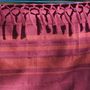 Bath towels - FOUTA WOVEN IN ORGANIC COTTON - GARDEN COLLECTION - FUCHSIA COLOR - KARAWAN AUTHENTIC