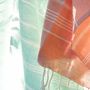Bath towels - ORGANIC COTTON TOWEL - HAMMAM COLLECTION - WHITE & CORAL COLOR - KARAWAN AUTHENTIC