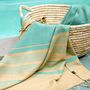 Bath towels - ORGANIC COTTON TOWEL - SAND Collection - AQUASKY Color - KARAWAN AUTHENTIC