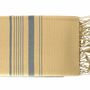 Serviettes de bain - FOUTA EN COTON BIOLOGIQUE - Collection SAND- Couleur SABLE & BLEU DE CHINE - KARAWAN AUTHENTIC