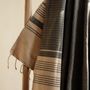 Bath towels - ORGANIC COTTON FOUTA - SAND COLLECTION - SAND & ASH COLOR - KARAWAN AUTHENTIC