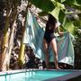 Serviettes de bain - FOUTA EN COTON BIOLOGIQUE - COLLECTION SUD - COULEUR ADRIATIC - KARAWAN AUTHENTIC