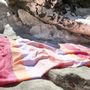 Serviettes de bain - FOUTA EN COTON BIOLOGIQUE - Collection SUD - Couleur AZALEE - KARAWAN AUTHENTIC