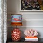 Blinds - Palais x Hôtel Magique Lampshade Thalassa Smokey Blue & Coral - PALAIS SUSTAINABLE LUXURY