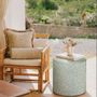 Ottomans - Pouf Maya Ice & Ecru - PALAIS SUSTAINABLE LUXURY