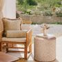 Ottomans - Pouf Maya Rose & Ecru - PALAIS SUSTAINABLE LUXURY