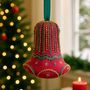 Guirlandes et boules de Noël - Décorations de Noël brodée à la main - I WAS A SARI