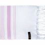 Bath towels - ORGANIC COTTON TOWEL - WHITE SAND Collection - Color WHITE & PARMA - KARAWAN AUTHENTIC