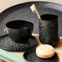 Objets de décoration - BOL EN LAITON NOIR GRAVÉ 'ARABESK' - KARAWAN AUTHENTIC