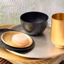 Objets de décoration - BOL EN LAITON NOIR GRAVÉ 'ARABESK' - KARAWAN AUTHENTIC