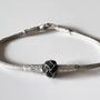 Bracelets - BRACELET NOEUD NOIR - ARGENT ET ARGENT OXYDÉ - FAIT MAIN - HOMME&FEMME - KARAWAN AUTHENTIC