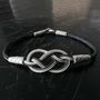 Bracelets - INFINITY BRACELET - SILVER AND OXIDIZED SILVER - HANDMADE - MEN&WOMEN - KARAWAN AUTHENTIC