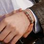 Bracelets - BRACELET 5 NOEUDS BLANCS - ARGENT ET ARGENT OXYDÉ - FAIT MAIN - HOMME & FEMME - KARAWAN AUTHENTIC