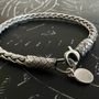 Bracelets - ROUND BRAID BRACELET - SILVER AND OXIDIZED SILVER - HANDMADE - MEN&WOMEN - KARAWAN AUTHENTIC