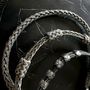 Bracelets - ROUND BRAID BRACELET - SILVER AND OXIDIZED SILVER - HANDMADE - MEN&WOMEN - KARAWAN AUTHENTIC